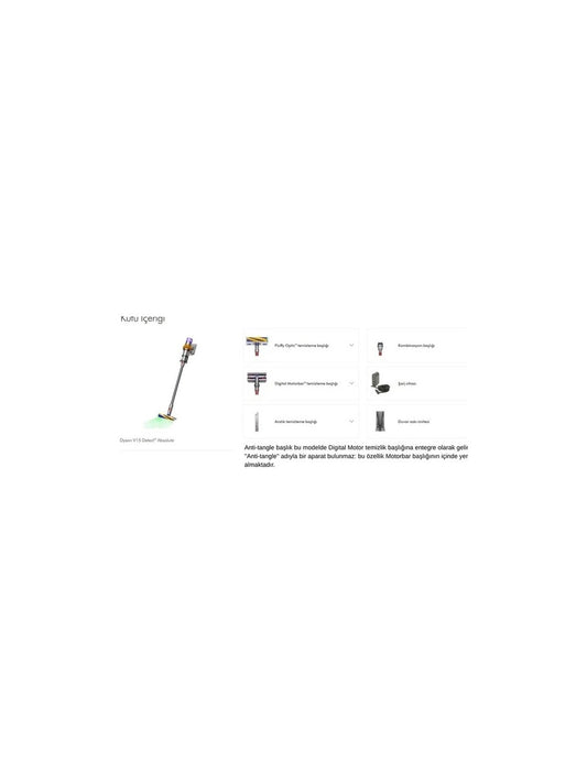 Dyson V15 Detect™ Absolute Kablosuz Süpürge - Yan Görünüm