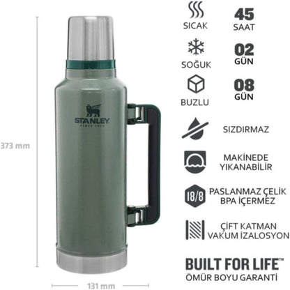 1.9L Classic Bottle Kendinden Bardaklı Termos - Ön Görünüm