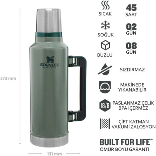 1.9L Classic Bottle Kendinden Bardaklı Termos - Ön Görünüm