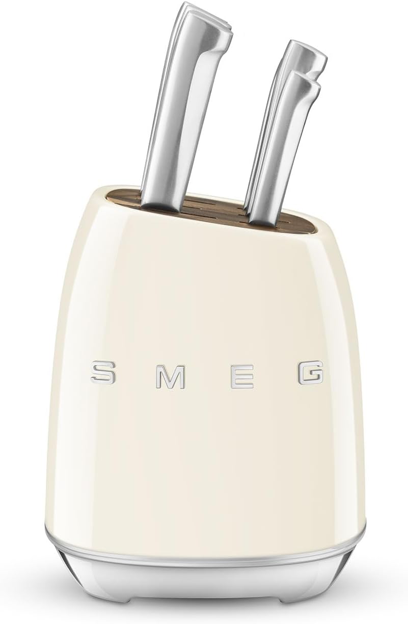 SMEG Retro Tasarım Standlı Çelik Bıçak Seti (6 Parça) - Ön Görünüm