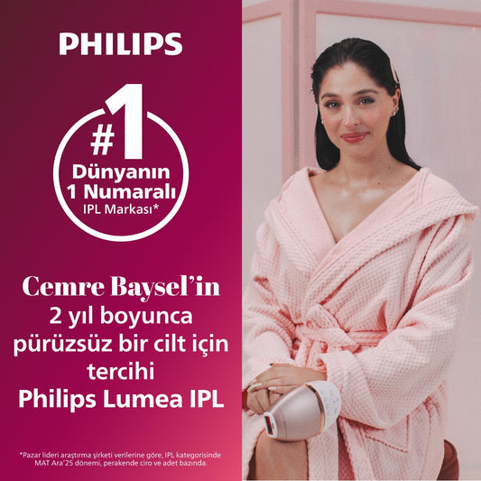 Philips Lumea 9900 Serisi BRI950/02 IPL Tüy Alma Cihazı - SkinAI, Vücut ve Yüz için 2 Başlık + Çanta - Yan Görünüm